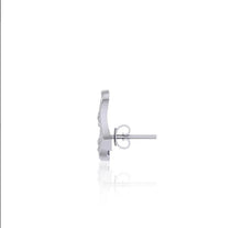 Load image into Gallery viewer, Celtic Whale Tail Stud Earrings in Silver