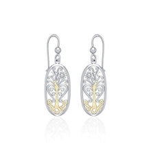 Load image into Gallery viewer, Golden Celtic Tree of Life Earrings