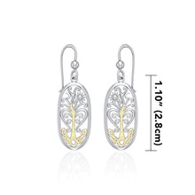 Load image into Gallery viewer, Golden Celtic Tree of Life Earrings