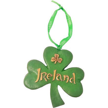 Load image into Gallery viewer, Hand-Painted Irish Shamrock Christmas Ornament