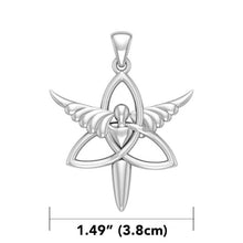 Load image into Gallery viewer, Holy Angel Trinity Knot Celtic Necklace