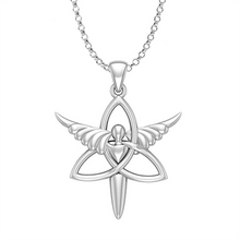 Load image into Gallery viewer, Holy Angel Trinity Knot Celtic Necklace