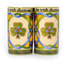 Load image into Gallery viewer, Irish Shamrock Designed Salt &amp; Pepper Shaker Set