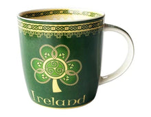 Load image into Gallery viewer, Irish Shamrock Spiral Ceramic Mug
