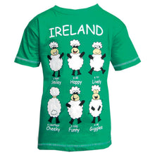 Load image into Gallery viewer, Kids Green Ireland Happy Sheep Cotton T-Shirt