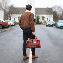 Load image into Gallery viewer, Scottish Harris Tweed Tartan Overnight Bag