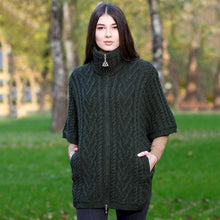 Load image into Gallery viewer, Funnel Neck Poncho Jacket