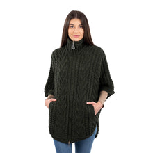 Load image into Gallery viewer, Funnel Neck Poncho Jacket