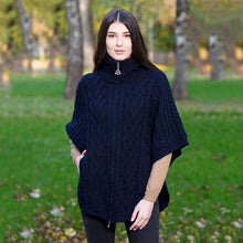 Load image into Gallery viewer, Funnel Neck Poncho Jacket