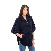 Load image into Gallery viewer, Funnel Neck Poncho Jacket