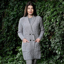 Load image into Gallery viewer, Ladies Double Breasted Shawl Collar Coat
