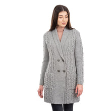 Load image into Gallery viewer, Ladies Double Breasted Shawl Collar Coat