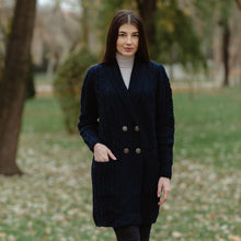 Load image into Gallery viewer, Ladies Double Breasted Shawl Collar Coat