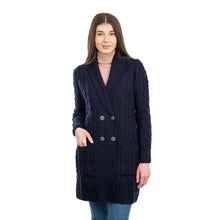Load image into Gallery viewer, Ladies Double Breasted Shawl Collar Coat