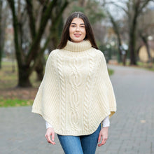 Load image into Gallery viewer, Cable Cowlneck Poncho
