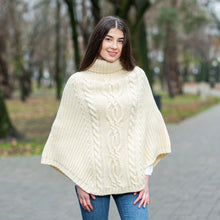 Load image into Gallery viewer, Cable Cowlneck Poncho