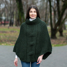 Load image into Gallery viewer, Cable Cowlneck Poncho