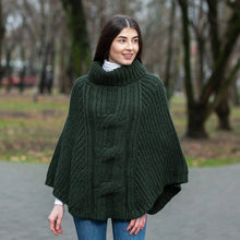 Load image into Gallery viewer, Cable Cowlneck Poncho