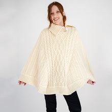 Load image into Gallery viewer, Cowl Neck Zipper Poncho