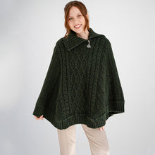 Load image into Gallery viewer, Cowl Neck Zipper Poncho