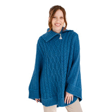 Load image into Gallery viewer, Cowl Neck Zipper Poncho