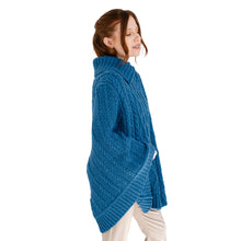 Load image into Gallery viewer, Cowl Neck Zipper Poncho