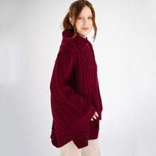Load image into Gallery viewer, Cowl Neck Zipper Poncho