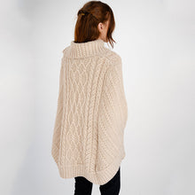 Load image into Gallery viewer, Cowl Neck Zipper Poncho