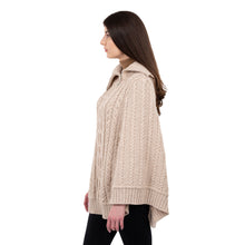 Load image into Gallery viewer, Cowl Neck Zipper Poncho