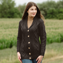 Load image into Gallery viewer, Ladies Shawl Collar Cardigan