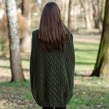 Load image into Gallery viewer, Cowl Neck Button Poncho