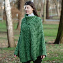 Load image into Gallery viewer, Cowl Neck Button Poncho
