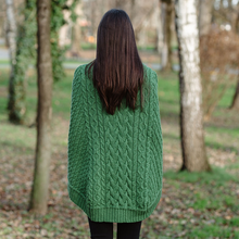 Load image into Gallery viewer, Cowl Neck Button Poncho