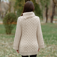 Load image into Gallery viewer, Cowl Neck Button Poncho