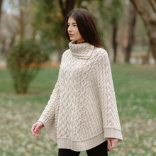 Load image into Gallery viewer, Cowl Neck Button Poncho