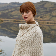 Load image into Gallery viewer, Cowl Neck Button Poncho