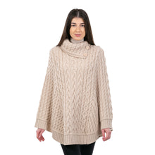 Load image into Gallery viewer, Cowl Neck Button Poncho