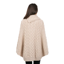 Load image into Gallery viewer, Cowl Neck Button Poncho