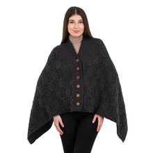 Load image into Gallery viewer, Merino Wool Ladie's Poncho with buttons