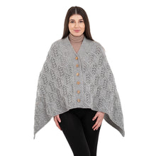 Load image into Gallery viewer, Merino Wool Ladie's Poncho with buttons