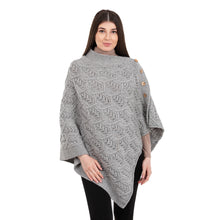 Load image into Gallery viewer, Merino Wool Ladie's Poncho with buttons