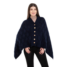 Load image into Gallery viewer, Merino Wool Ladie's Poncho with buttons