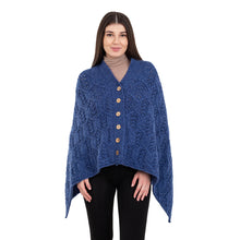 Load image into Gallery viewer, Merino Wool Ladie's Poncho with buttons