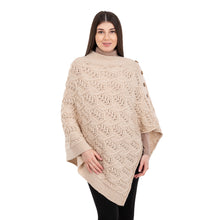 Load image into Gallery viewer, Merino Wool Ladie's Poncho with buttons