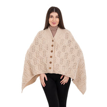 Load image into Gallery viewer, Merino Wool Ladie's Poncho with buttons