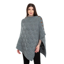 Load image into Gallery viewer, Merino Wool Ladie's Poncho with buttons