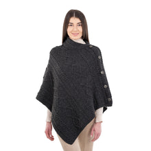 Load image into Gallery viewer, Cable Knit Cowl Neck Poncho