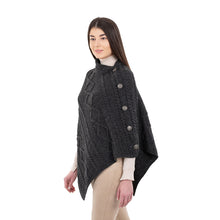 Load image into Gallery viewer, Cable Knit Cowl Neck Poncho