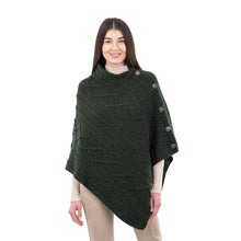 Load image into Gallery viewer, Cable Knit Cowl Neck Poncho