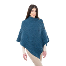 Load image into Gallery viewer, Cable Knit Cowl Neck Poncho